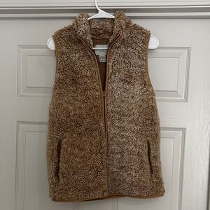 Cozy Brown Sherpa Vest for Women